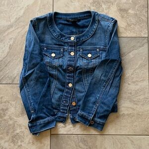 Vintage washed shrug jean jacket | stretchy, no distressing